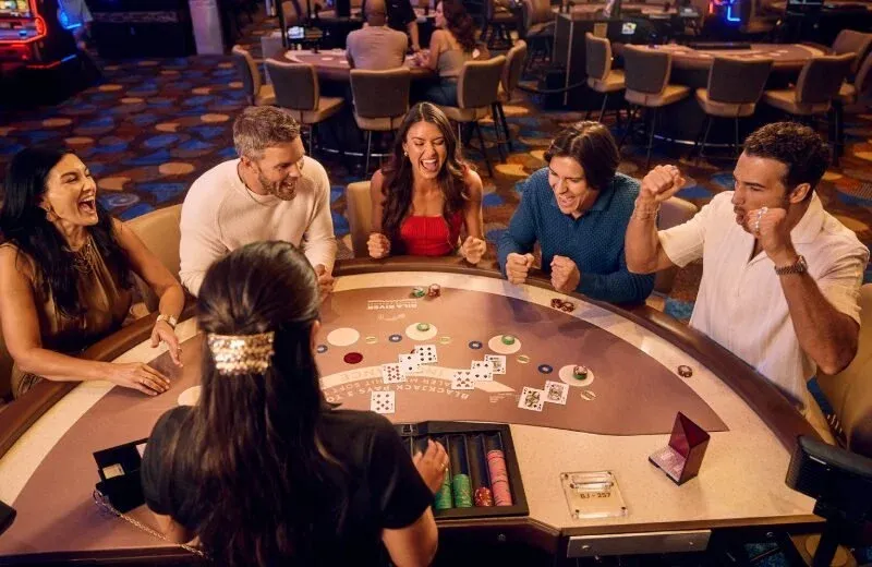 Retro casino atmosphere illustration